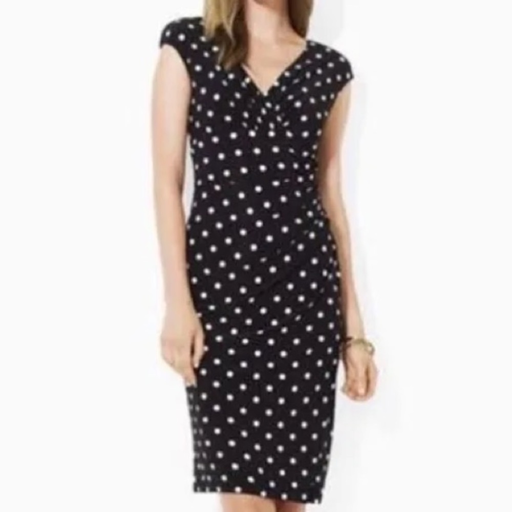 Lauren Ralph Lauren Polka Dot dress faux Wrap Dress